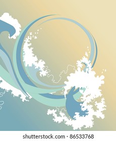 abstract background with stylized wave