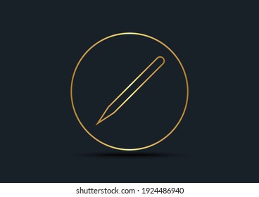 Abstract background of Stylus pen,Gold color,vector illustrations