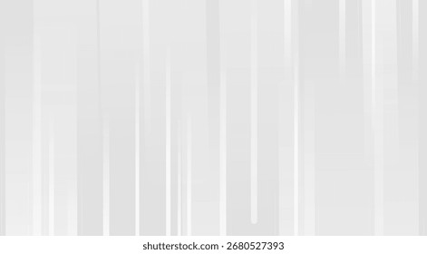 Fondo Abstractas con sutiles líneas de Vertical blancas y grises que crean un patrón de degradado minimalista moderno y limpio.
