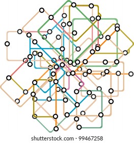 Abstract background of a subway map