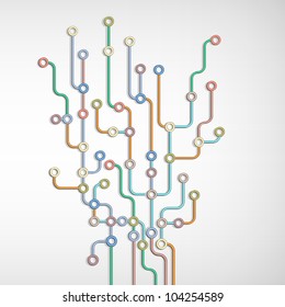 Abstract background of a subway map.Vector eps10