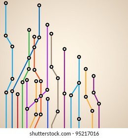 Abstract background of a subway map.Vector eps10