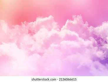 Abstract background with sugar cotton candy clouds design