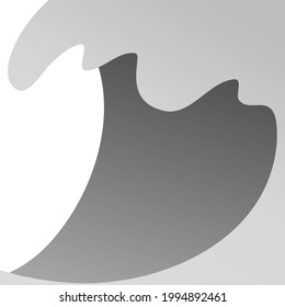Abstract background of summer in black and white, curve, gradation 079