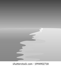 Resumen del fondo del verano en blanco y negro, curva, gradación 016
