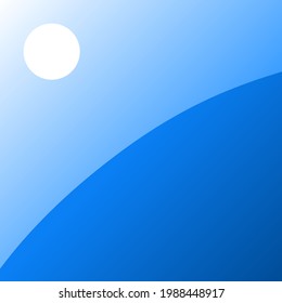 Fondo abstracto del verano en azul, curva, gradación 082