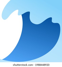 Abstract background of summer in blue, curve, gradation 079