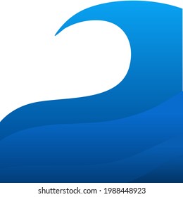 Abstract background of summer in blue, curve, gradation 081