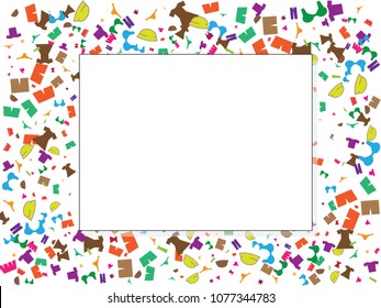 Abstract background for summer clothes. Shorts, swimsuit, dress, trousers. Colored Vector illustration.