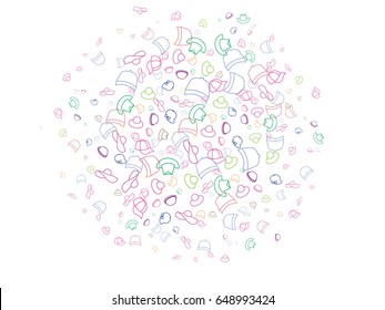 Abstract background for summer hats. Colored Vector illustration. 