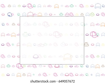 Abstract background for summer hats. Colored Vector illustration. Can be used to sell hats