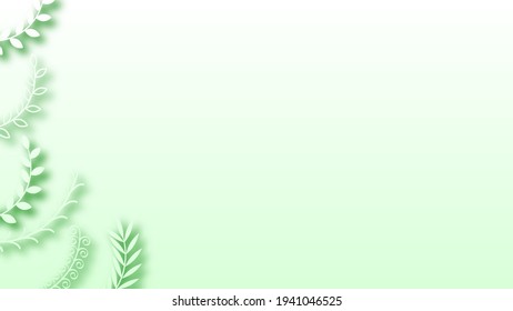 Abstract Background Summer Leaves With Shadows Vector Design Style Template