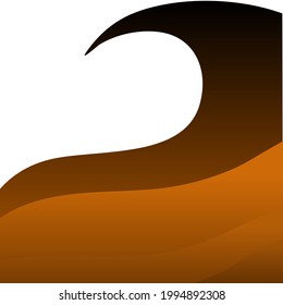 Resumen del fondo del verano en naranja, curva, gradación 081