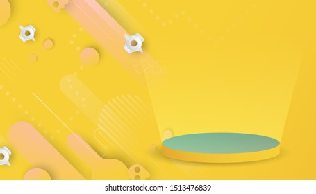 Abstract background for summer season. Template design in long banner style with new trend of gradient. Vector illustration for cover, discount promotion, advertisement.