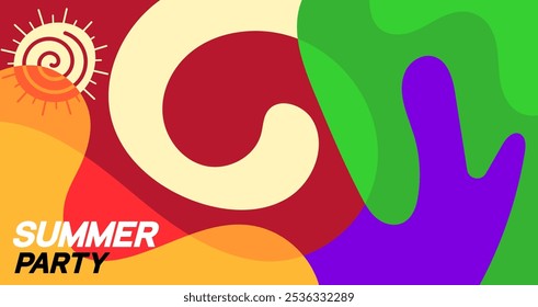 abstract background with summer theme for banner, poster, layout, greeting card, brochure, digital, template. vector illustration style design