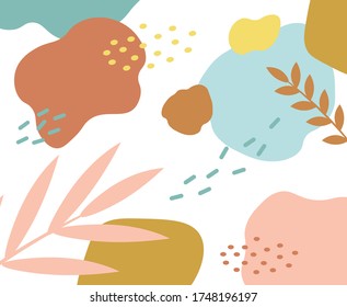 Abstract background, summer tropical pattern, simple pattern in various colors. Abstract patterns for fashion design, branding, web images, packaging, decor, geometric form collection