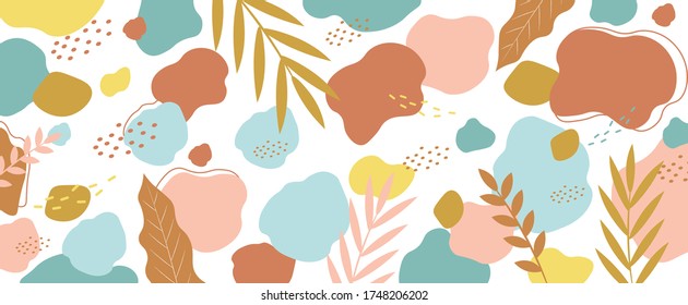 Abstract background, summer tropical pattern, simple pattern in various colors. Abstract patterns for fashion design, branding, web images, packaging, decor, geometric forme collection