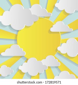 Abstract background with sun
