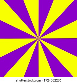 Abstract background Sun burst. Light lines. Yellow and purple. Retro style. Vector illustration.
