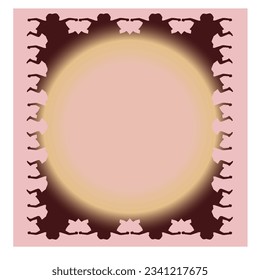 abstract background with sun light effect and child on fire with artistic and trending design