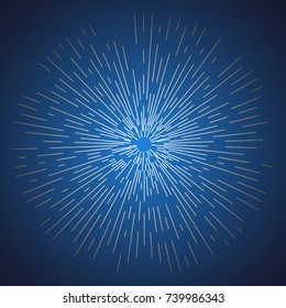 Abstract background with sun rays, sunburst vector illustration