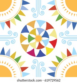 Abstract background Sun Water Splash. Vector Illustration