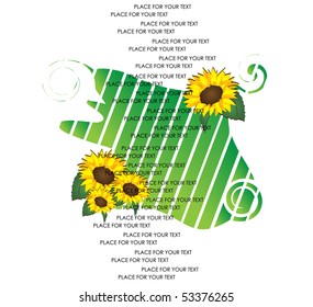 abstract background with sunflower