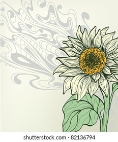 abstract background with sunflower