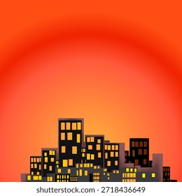 fundo abstrato do pôr do sol na cidade
