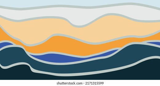 Fondo abstracto en la ilustración del banner de los colores de la puesta de sol