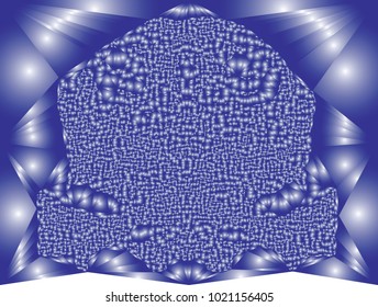 Abstract background with surface curved like a lot of bubbles.  Bumpy texture. Vector clip art.