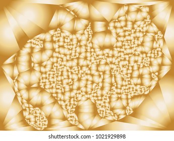Abstract background with surface curved like a lot of bubbles. Bumpy texture. Vector clip art.