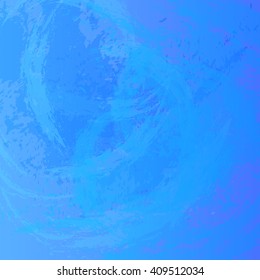 Abstract background. The surface stained with paint. Carelessly painted wall.  Vector illustration. Blue colors
