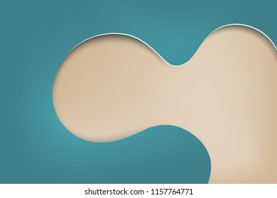 Abstract background of surfase soft waves of blue beige and white with bulk shadows