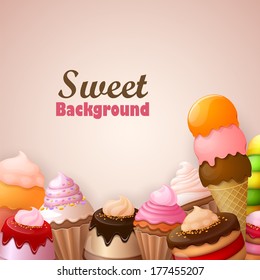 Abstract background with sweets 