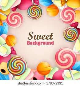 Abstract background with sweets 