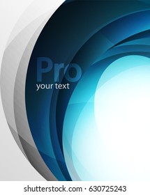 Fondo abstracto, plantilla de línea de onda giratoria. Plantilla de diseño de vectores para su fondo de pantalla de mensaje o presentación