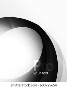 Abstract background, swirl wave line template. Vector layout template for your message or presentation wallpaper