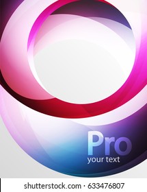 Fondo abstracto, plantilla de línea de onda giratoria. Plantilla de diseño de vectores para su fondo de pantalla de mensaje o presentación