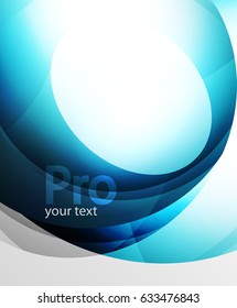 Fondo abstracto, plantilla de línea de onda giratoria. Plantilla de diseño de vectores para su fondo de pantalla de mensaje o presentación