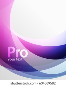 Fondo abstracto, plantilla de línea de onda giratoria. Plantilla de diseño de vectores para su fondo de pantalla de mensaje o presentación