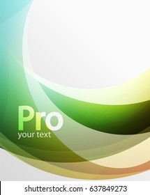 Fondo abstracto, plantilla de línea de onda giratoria. Plantilla de diseño de vectores para su fondo de pantalla de mensaje o presentación