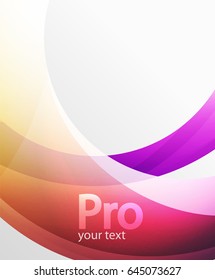 Fondo abstracto, plantilla de línea de onda giratoria. Plantilla de diseño de vectores para su fondo de pantalla de mensaje o presentación