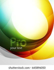 Fondo abstracto, plantilla de línea de onda giratoria. Plantilla de diseño de vectores para su fondo de pantalla de mensaje o presentación