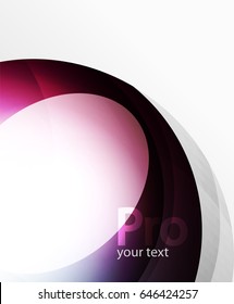 Fondo abstracto, plantilla de línea de onda giratoria. Plantilla de diseño de vectores para su fondo de pantalla de mensaje o presentación