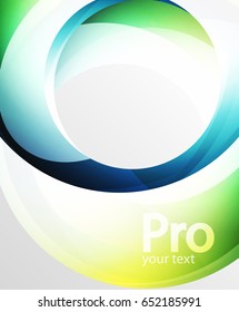 Fondo abstracto, plantilla de línea de onda giratoria. Plantilla de diseño de vectores para su fondo de pantalla de mensaje o presentación