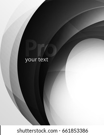 Abstract background, swirl wave line template. Vector layout template for your message or presentation wallpaper