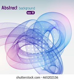 Abstract background with swirl waves. Eps 10 vector illustration. Pink, blue, purple colors. 