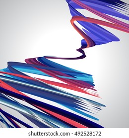 abstract background, swirling lines, colorful vector illustration. Pink, blue, purple colors