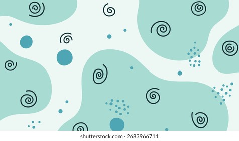 Abstract background with swirling patterns and organic shapes in pastel colors.